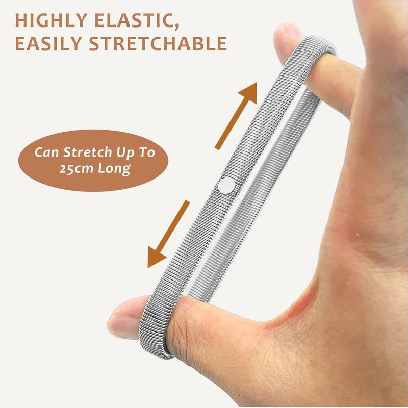 Tienyuu 6 Pieces Shirt Sleeve Holders - Stretchy Metal Armbands, Anti-Slip Sleeve Garters for Men & Women, Adjustable Sleeve Fixing Bands - Image 4
